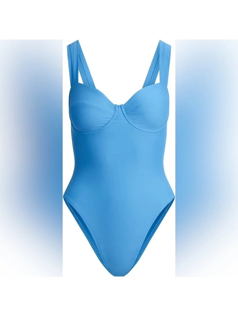 Skims Signature Underwire in Tide Blue One-Piece Swimsuit size M